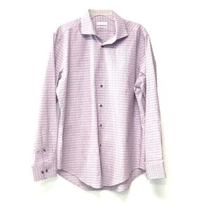 Calvin Klein men's shirt slim fit long sleeves Size: L 16-161/2